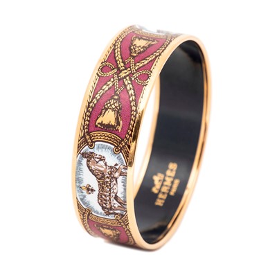 Lot 135 - Hermes Magenta Enamel Bangle