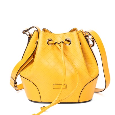 Lot 55 - Gucci Yellow Diamante Bright Bucket Bag
