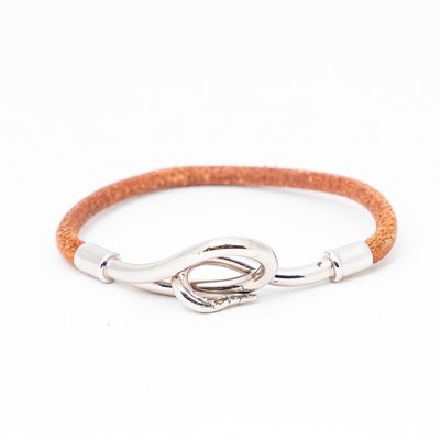 Lot 71 - Hermes Brown Leather Jumbo Single Tour Bracelet