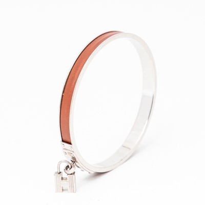 Lot 75 - Hermes Brown Kelly H Bangle