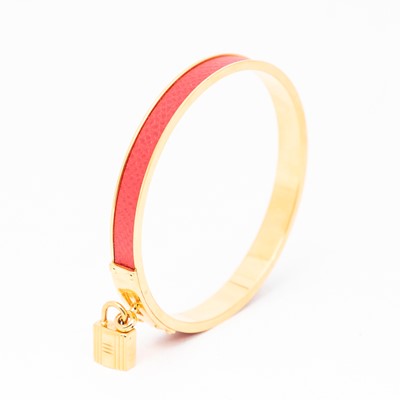 Lot 28 - Hermes Red Kelly Bangle