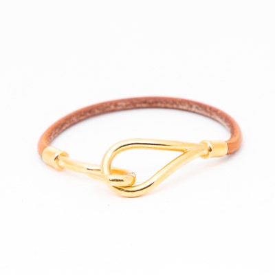 Lot 72 - Hermes Brown Leather Jumbo Single Tour Bracelet