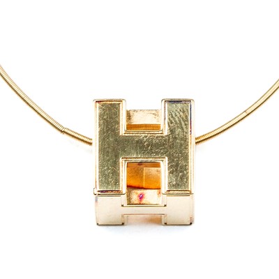 Lot 316 - Hermes Cage d'H Cube Necklace