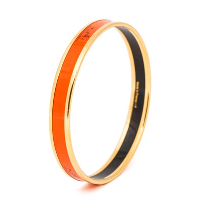 Lot 102 - Hermes Orange Enamel Bangle