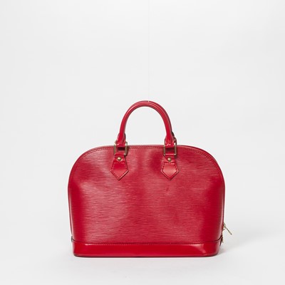 Lot 7 - Louis Vuitton Red Epi Alma PM