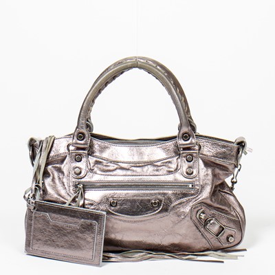 Lot 373 - Balenciaga Silver Arena First Bag