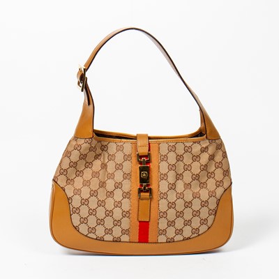 Lot 62 - Gucci Beige Monogram Jackie O Bag