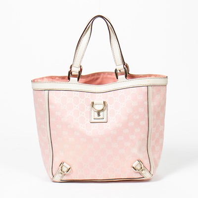 Lot 47 - Gucci Pink Monogram Abbey Shopper PM