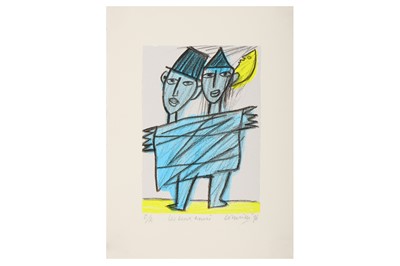 Lot 478 - Corneille (Dutch, 1922-2010), 'Les Deux Amis'