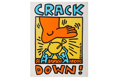 Lot 422 - Keith Haring (American, 1958-1990), 'Crack Down'