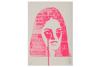 Lot 126 - Pure Evil (British, b.1968), 'Elvis Presley's Nightmare (Pink)'