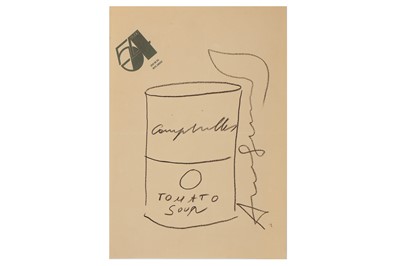 Lot 403 - Andy Warhol (American, 1928-1987), 'Tomato Soup Can (Sketch)'