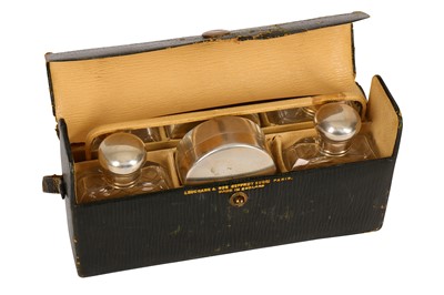 Lot 171 - An Edwardian silver travel vanity set