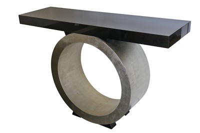 Lot 281 - ATTRIBUTED TO HERVE VAN DER STRAETEN: an 'Anneau' console table
