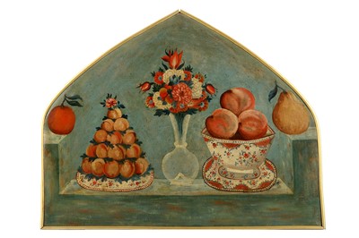 Lot 1 - * A QAJAR STILL-LIFE DEPICTING DIFFERENT FRUITS
