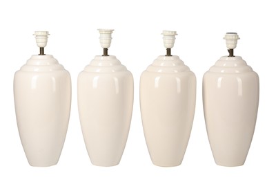 Lot 101 - Two pairs of French mid century table lamps