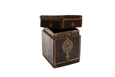 Lot 256 - A SMALL MACASSAR EBONY GILT DOCUMENT BOX