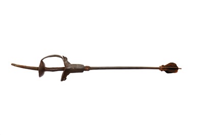 Lot 340 - A STEEL KHANDA-STYLE HILTED MACE (GURZ)