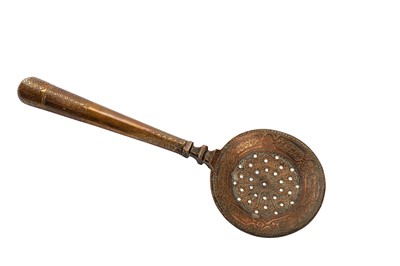 Lot 316 - A COPPER ALLOY LADLE