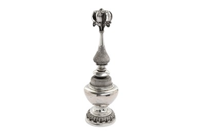 Lot 372 - A SILVER ROSEWATER SPRINKLER