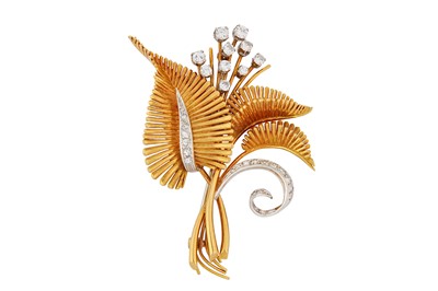 Lot 1310 - David Morris (attributed) | A diamond-set brooch, circa 1960
