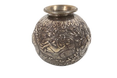 Lot 1006 - Silver Repousse' Erotic Huqqa Base