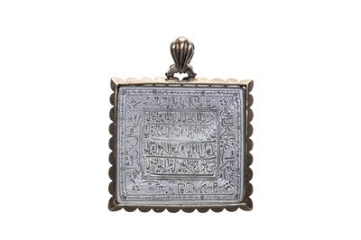 Lot 240 - A LARGE ENGRAVED ROCK CRYSTAL PENDANT