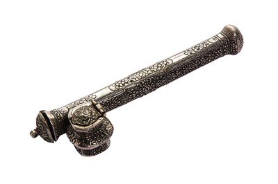 Lot 212 - A SMALL OTTOMAN SILVER SCRIBE'S PEN BOX (DIVIT)