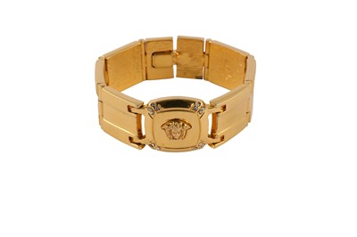 Lot 69 - Gianni Versace Medusa Square Link  Bracelet