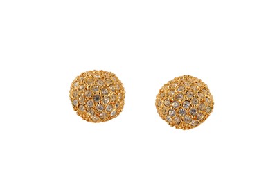 Lot 81 - YSL Rhinestone Clip On Earrings