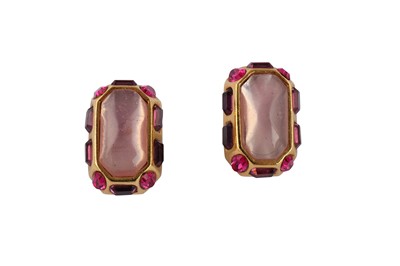 Lot 80 - YSL Rectangle Clip On Earrings