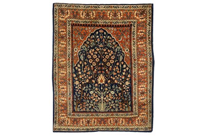 Lot 49 - AN ANTIQUE TABRIZ PRAYER RUG, NORTH-WEST PERSIA
