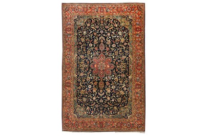 Lot 47 - AVERY FINE PART SILK QUM RUG, CENTRAL PERSIA