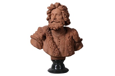 Lot 16 - A LATE 17TH / EARLY 18TH CENTURY SOUTH NETHERLANDISH TERRACOTTA BUST OF A BEARDED MAN
