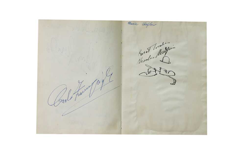 Lot 17 - Autograph Album.- Incl. Charlie Chaplin