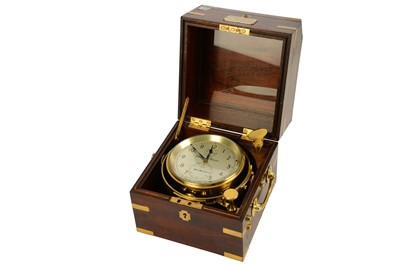 Lot 46 - A 20TH CENTURY BRASS MARINE CHRONOMETER BY THOMAS MERCER
