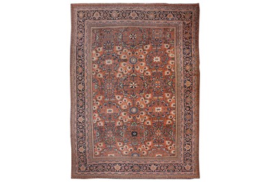 Lot 50 - AN ANTIQUE MAHAL CARPET, WEST PERSIA