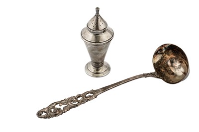 Lot 168 - An early 20th century Norwegian 835 standard silver soup ladle, Kragerø circa 1920 by Brødrene Mylius