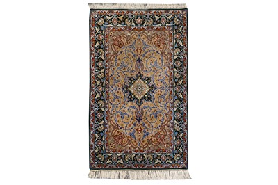 Lot 35 - AN EXTREMELY FINE PART SILK ISFAHAN  RUG, CENTRAL PERSIA
