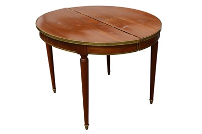 Lot 440 - A Continental fruitwood D end dining table