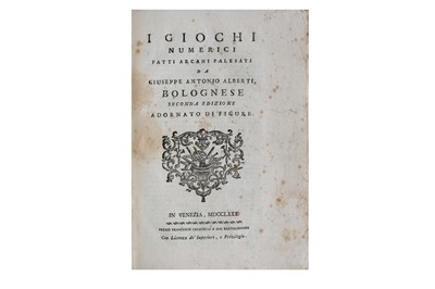 Lot 32 - Games.- Alberti [Antonio (Giuseppe)]