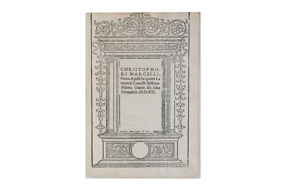 Lot 18 - Church History.- Marcello (Cristoforo)