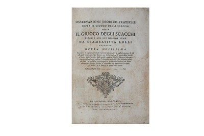 Lot 17 - Chess.- Lolli (Giovanni Battista)