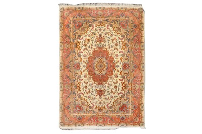 Lot 69 - A VERY FINE PART SILK TABRIZ CARPET, NORTH-WEST PERSIA