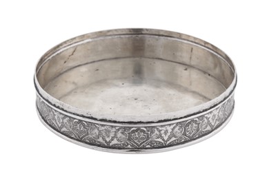 Lot 83 - A late 20th century Iranian (Persian) silver box base, Isfahan circa 1970 mark of Rasool Parvaresh