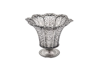 Lot 115 - A late 19th / early 20th century Ottoman Turkish 900 standard silver spoon warmer, Tughra of Sultan Abdul Hamid II (1876-1909)