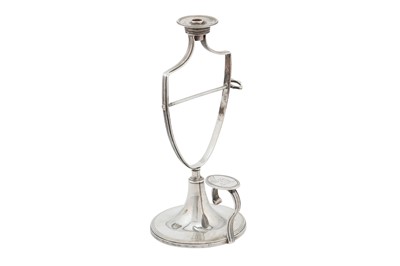 Lot 36 - A George III sterling silver wax jack, London 1790 by Henry Chawner (reg. 11th Nov 1786)