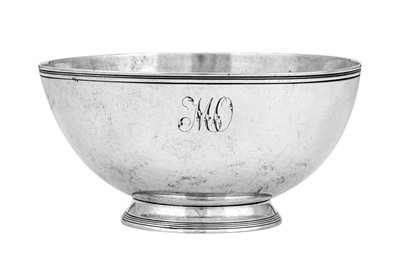 Lot 60 - An early 19th century Portuguese silver bowl, Lisbon circa 1810, makers mark obscured