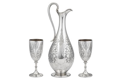 Lot 362 - A Victorian sterling silver claret suite, London 1873 by John, Edward, Walter & John Barnard (Barnard & Sons Ltd)