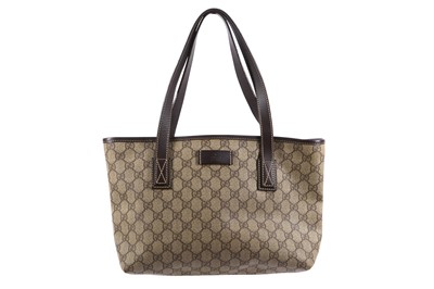 Lot 128 - Gucci Beige Supreme Monogram Tote PM